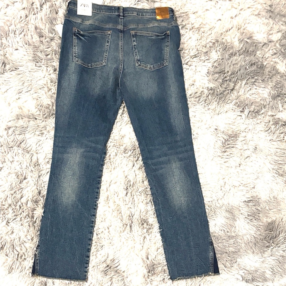 🌺NWT Zara Women’s Size 8 Slim Fit Indigo Denim Jeans Super cute!! Casual Preppy